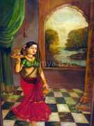 Sakhi going to Pooja